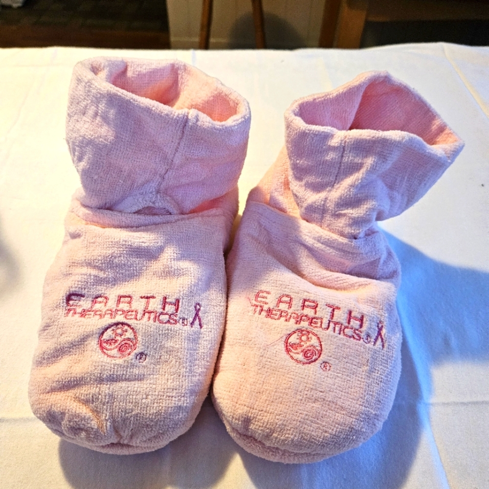 Earth Theraputics pink OS Terry, microwave herbal slipper